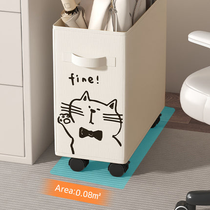 Storage Basket Under Bag Table Wheeled Trolley Movable Storage Basket for Home