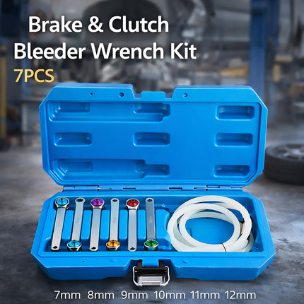 7Pcs Brake Clutch Bleeder Valve Wrench Set Hydraulic Oil Drain Tool Brake Tool