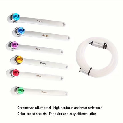 7Pcs Brake Clutch Bleeder Valve Wrench Set Hydraulic Oil Drain Tool Brake Tool