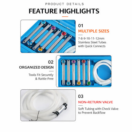 7Pcs Brake Clutch Bleeder Valve Wrench Set Hydraulic Oil Drain Tool Brake Tool