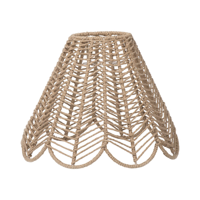 Country Vintage Paper Rope Pendant Lamp Shade Khaki Iron Frame Ceiling Decor