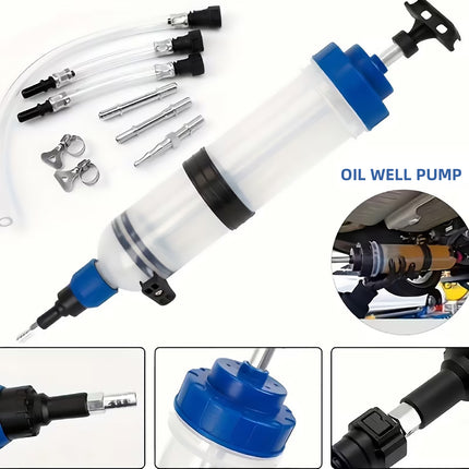 1500cc Manual Oil Extractor Pump Car Fluid Transfer Injector Syringe Tool