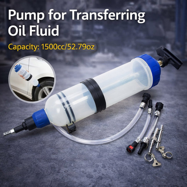 1500cc Manual Oil Extractor Pump Car Fluid Transfer Injector Syringe Tool