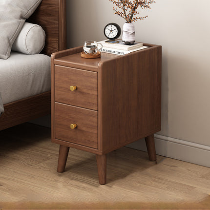 New Chinese Style Multi Functional Bedside Table Solid Wood Storage Drawer