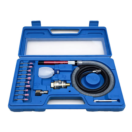 17-Piece Pneumatic Micro Grinder Pen Set Air Polishing Engraving Rotary Tool