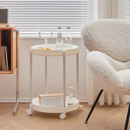 Cream Style Home Coffee Table Movable Creative Sofa Side Table Bedside Table
