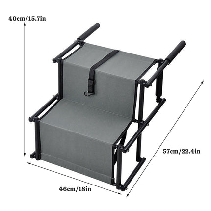 2 Steps Dog Ramp Pet Ladder Foldable Car Travel Height Stair for Pets Access