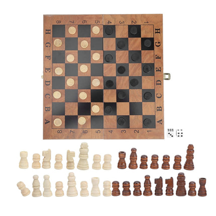 Wooden Chess Set Classic 39×39×4.5cm Portable Foldable Game Play