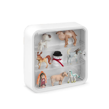 Wall Mounted Blind Box Display Cabinet Punch Free Dustproof Storage Organizer