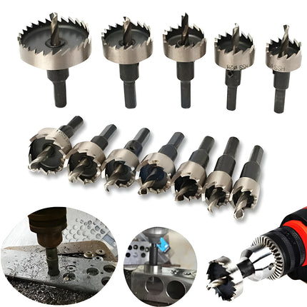 13pcs Hole Saw Set Metal Drill Bits 16-53mm Tungsten Steel Iron Plate Copper Cutter