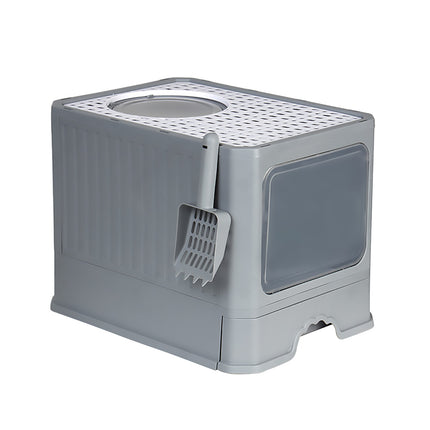 Large Fully Enclosed Cat Litter Box Cat Toilet Pet Litter Tray Odor Control