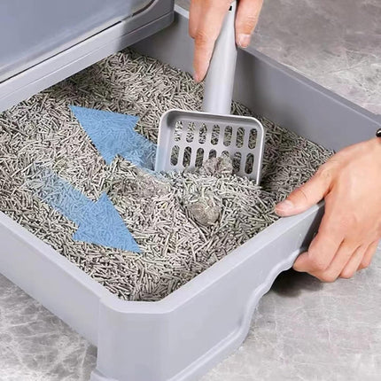 Large Fully Enclosed Cat Litter Box Cat Toilet Pet Litter Tray Odor Control