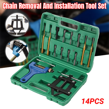 14PCS Chain Removal Installation Tool Set Sturdy Easy Use Chrome Vanadium Steel