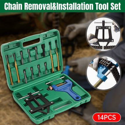 14PCS Chain Removal Installation Tool Set Sturdy Easy Use Chrome Vanadium Steel
