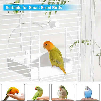 3in1 Parrot Bath Basin Bird Bathtub Cage or Accessory Pet Bird Feeder Water Bowl