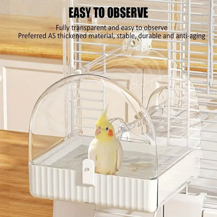 3in1 Parrot Bath Basin Bird Bathtub Cage or Accessory Pet Bird Feeder Water Bowl