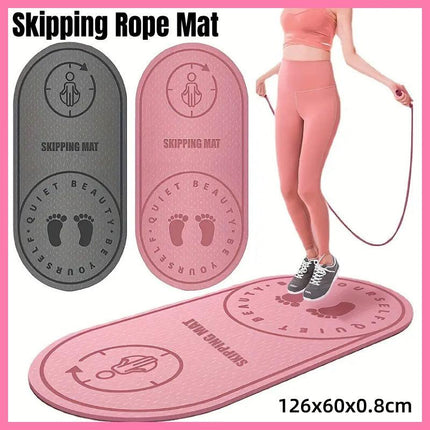 Jump Rope Mat Soundproof Shock Absorbing Mat for Indoor Fitness Yoga Floor Use