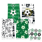 Fashion Football Sport Gift Bags Green Kraft Paper Sticker Set Party Favor Bags