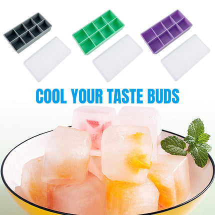 Silicone Big Ice Cubed Maker Large Cube Square Tray Molds Whiskey Ball Cocktails
