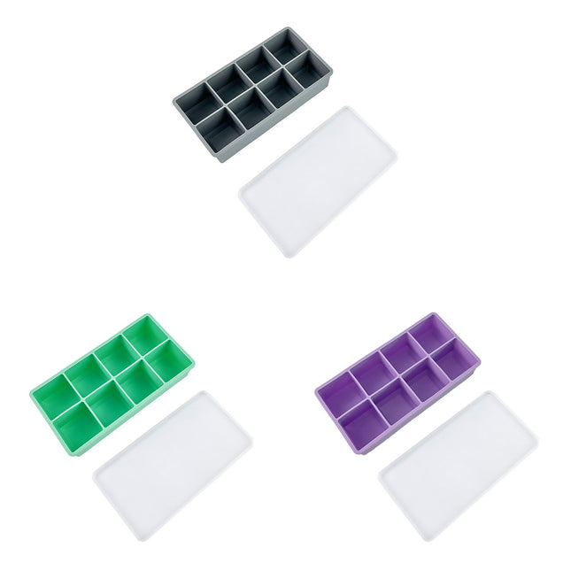 Silicone Big Ice Cubed Maker Large Cube Square Tray Molds Whiskey Ball Cocktails