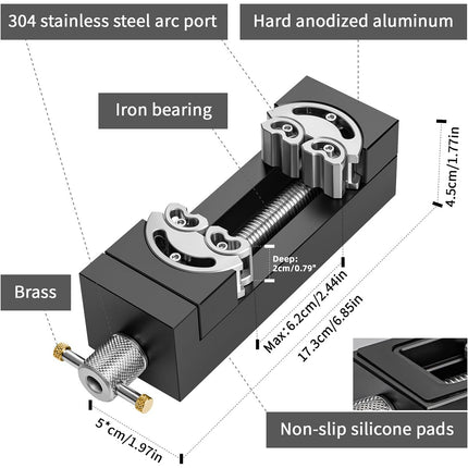 Adjustable Fractal Vise Press Bench Clamp Heavy Duty Woodworking Metal Bench