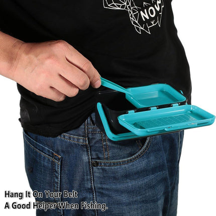 Handle Waist Hanging Live Bait Box Earthworm Clip Fishing Tackle Accessory Case