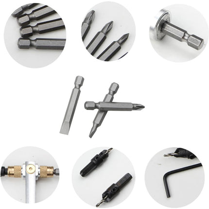20-Piece Drill and Driver Bit Set - Quick-Change Adapter with Countersink