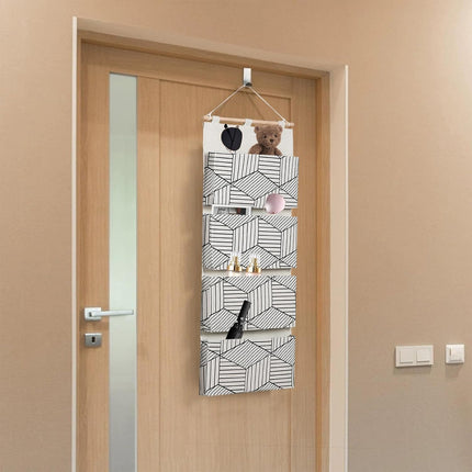 2PCS Multi Layer Wall Mounted Hanging Closet Storage Bag Wardrobe Organizer