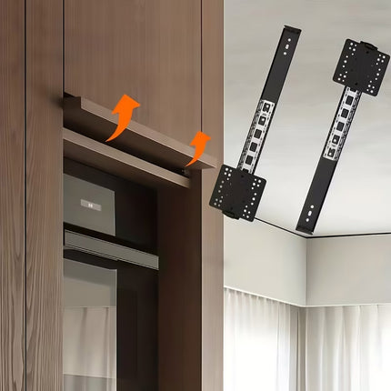 Folding Pocket Door Hardware Kit Top Mounted Slide Rail Soft Close Cabinet