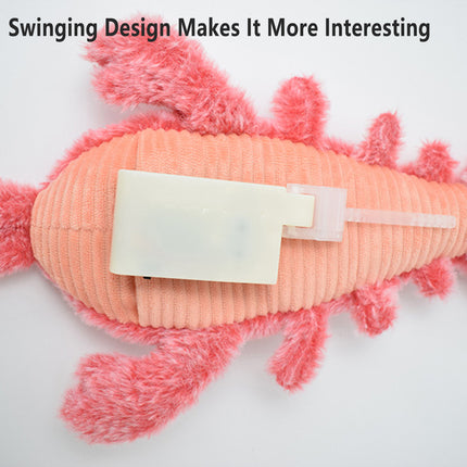 Electric Simulation Lobster Jumping Toy USB Charging Funny Plush Toy Dog Cat Toy