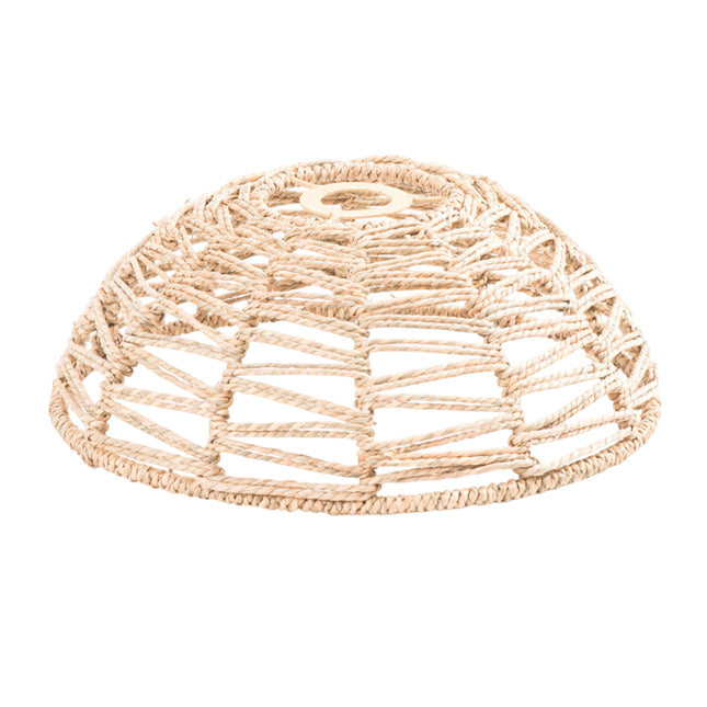 Natural Half Circle Woven Lampshade 30x10.5cm Straw Rope Pendant Light Shade
