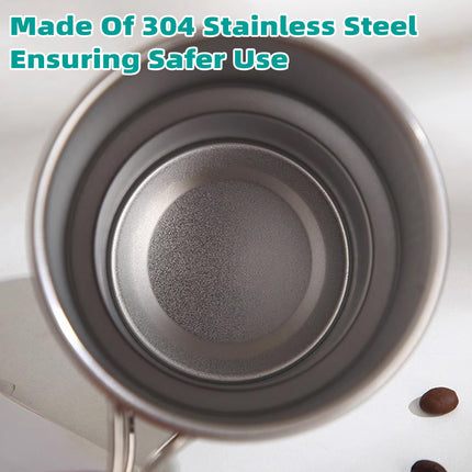 480ml Collapsible Stainless Steel Travel Mug Foldable Handle Outdoor Camping Cup