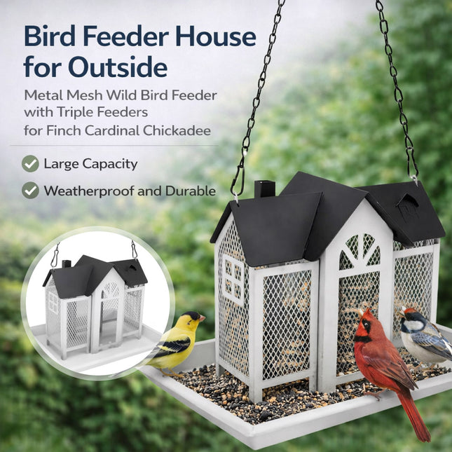 Creative Cottage Style Outdoor Hanging Yard Art Bird Feeder Ornament Decoration