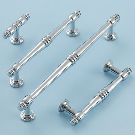 Cabinet Drawer Handles Silver 4Sizes Modern Wardrobe Pull Simple Luxury Design