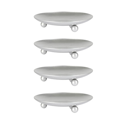 4PCS Metal Candle Holder Aromatherapy Candle Base Tray for Home Living Room