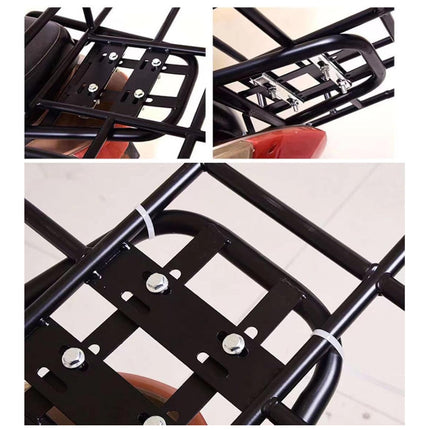 Metal Delivery Bag Rack Ebike Motorcycle Bicycle Food Rider Mount Support Frame