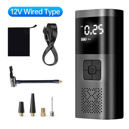 12V Car Tire Air Pump Portable Electric Inflator Compact Vehicle Tyre Compressor
