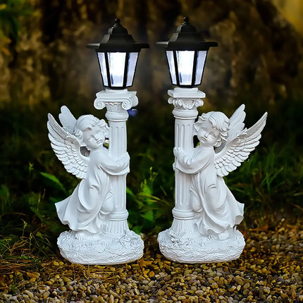 Solar Light Angel Statue Outdoor Garden Decor Waterproof for Yard Patio Pathway