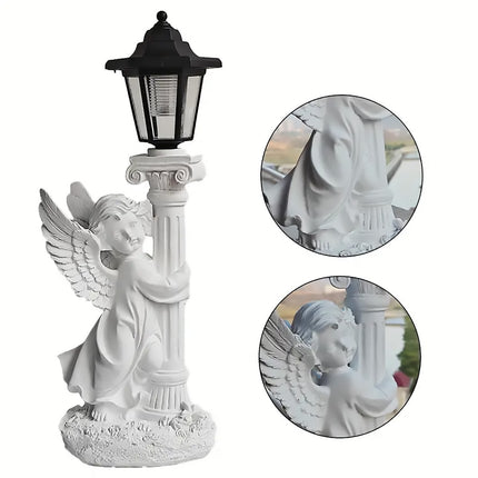 Solar Light Angel Statue Outdoor Garden Decor Waterproof for Yard Patio Pathway