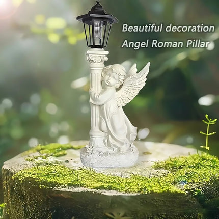 Solar Light Angel Statue Outdoor Garden Decor Waterproof for Yard Patio Pathway