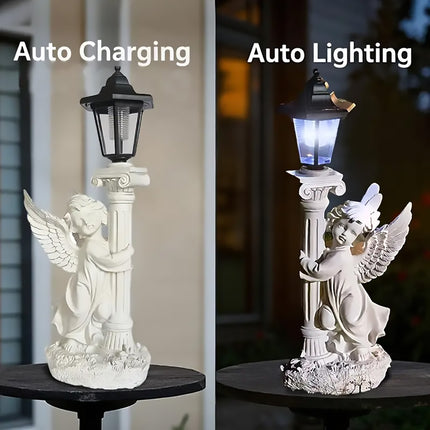 Solar Light Angel Statue Outdoor Garden Decor Waterproof for Yard Patio Pathway