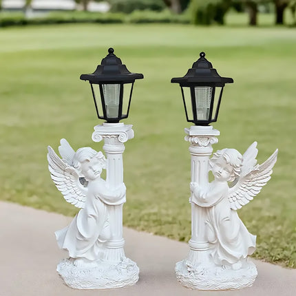 Solar Light Angel Statue Outdoor Garden Decor Waterproof for Yard Patio Pathway