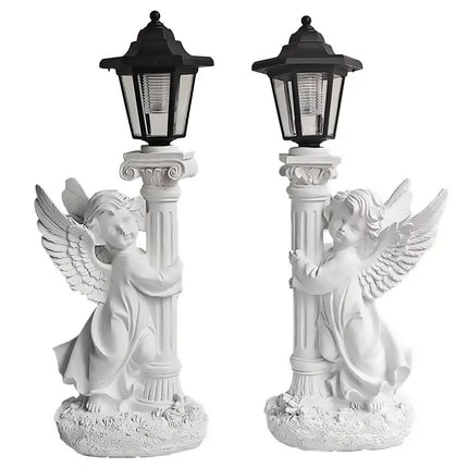 Solar Light Angel Statue Outdoor Garden Decor Waterproof for Yard Patio Pathway
