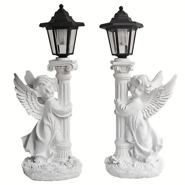 Solar Light Angel Statue Outdoor Garden Decor Waterproof for Yard Patio Pathway