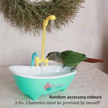Bird Bath Tub Basin Plastic Hanging Birdcage Shower Bowl Indoor Outdoor Accessory