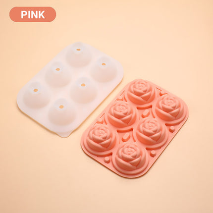 Large Ice Cube Tray Rose Maker Silicone Mold Whiskey Chocolate Jelly Mould DIY