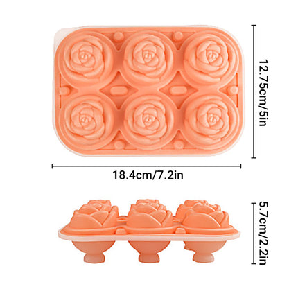 Large Ice Cube Tray Rose Maker Silicone Mold Whiskey Chocolate Jelly Mould DIY