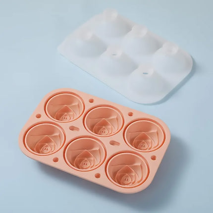 Large Ice Cube Tray Rose Maker Silicone Mold Whiskey Chocolate Jelly Mould DIY