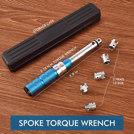 7Pcs Interchangeable Head Adjustable Torque Wrench Set Car Bike Repair Tool Set