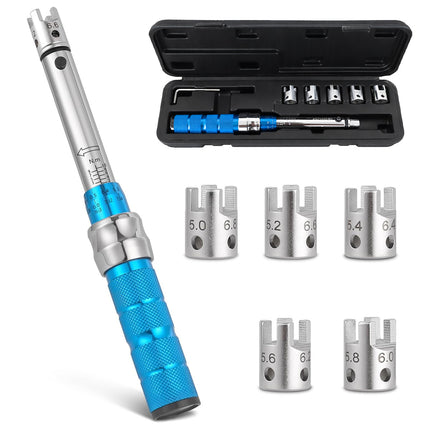 7Pcs Interchangeable Head Adjustable Torque Wrench Set Car Bike Repair Tool Set